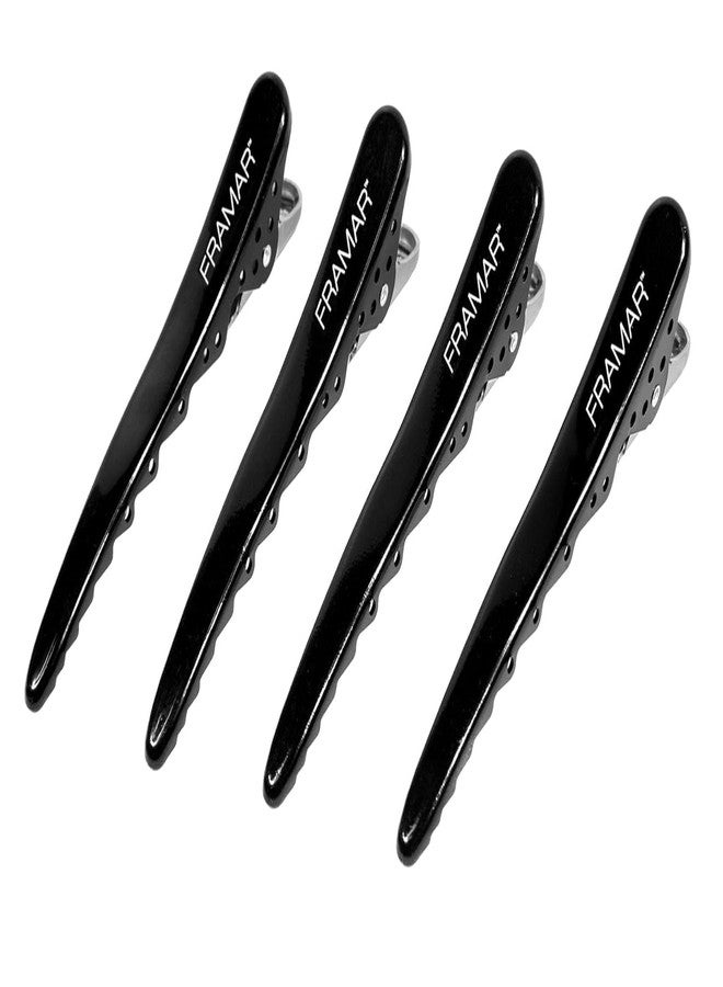 Framar Black Hair Clips Metal - Professional Hair Clip For Styling, Hair Clips For Women Styling, Metal Clips For Hair, Extra Strong With No Slip - 4 Pack - Image 4